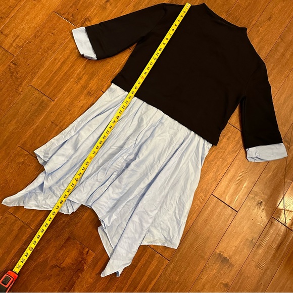 Zara Mock Neck Layered Shirt Dress Sz Small - Picture 7 of 10